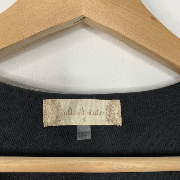 Altar'd State Black Midi Boho Dress Tired Ruffled Small - Picture 4 of 4